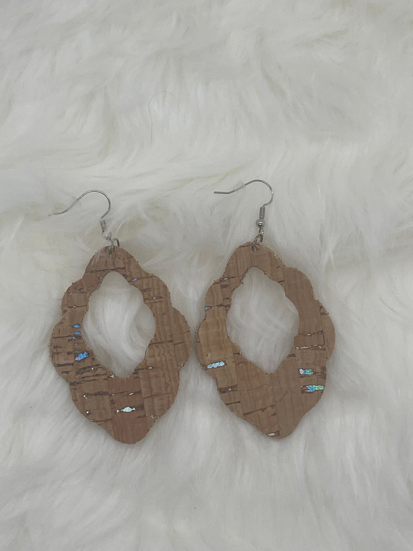 Metallic Cork Earrings