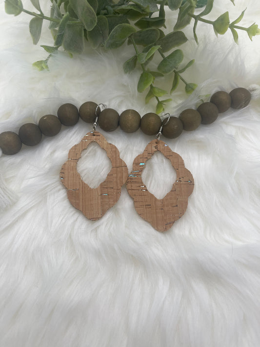 Metallic Cork Earrings