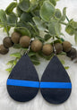 Thin Blue Line Earrings