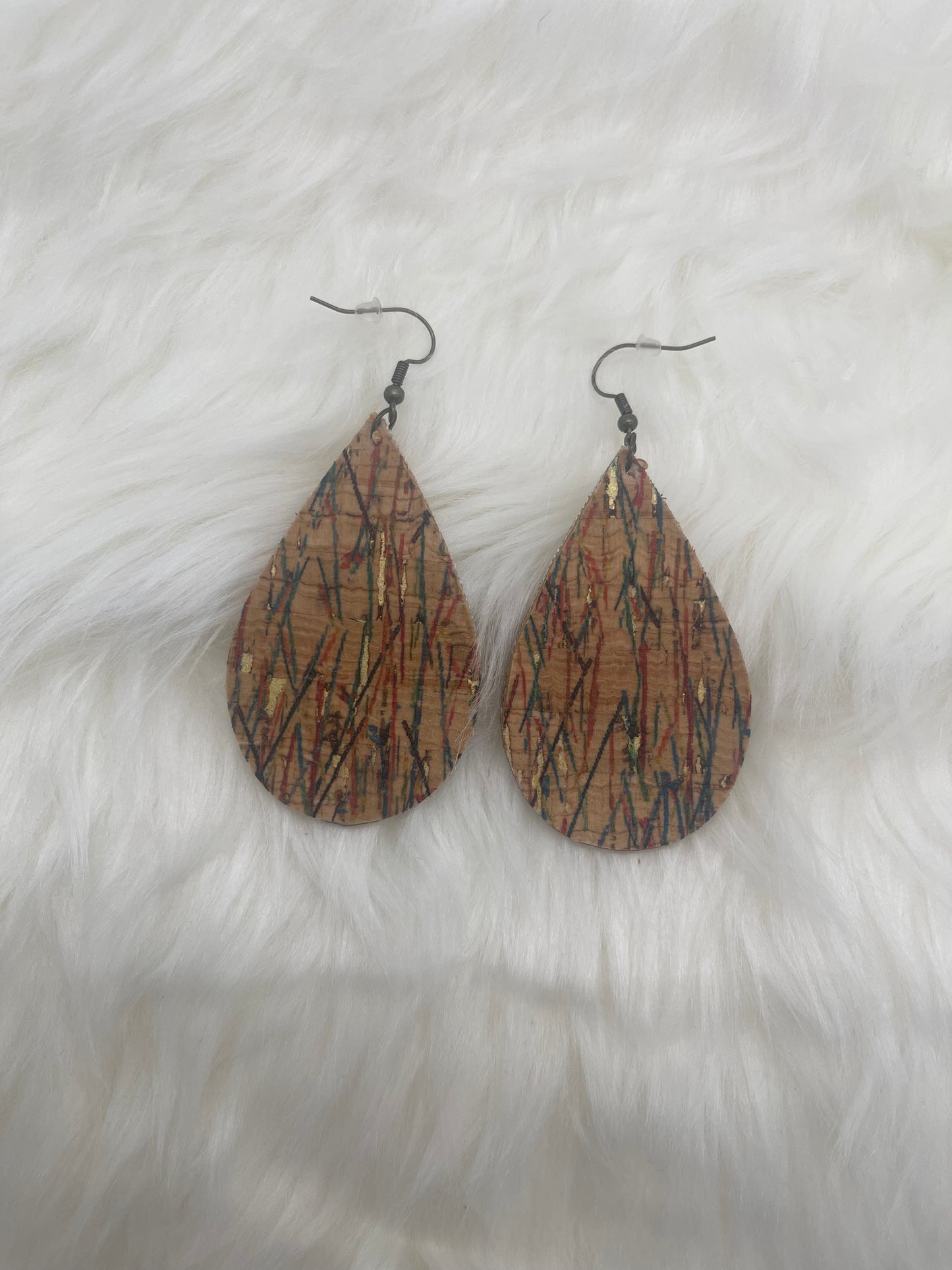 Multi Color Cork Earrings