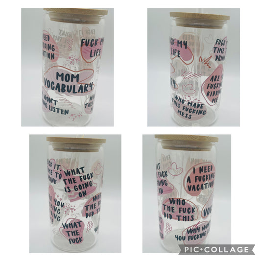 Mom Vocabulary Glass Can